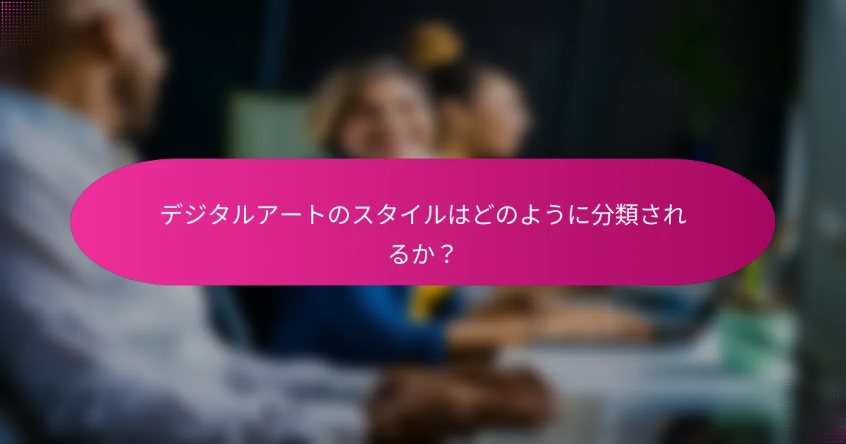 デジタルアートのスタイルはどのように分類されるか?