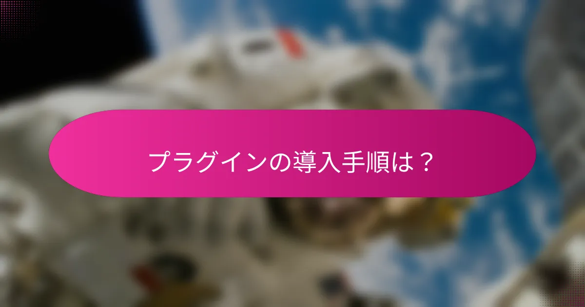 プラグインの導入手順は?